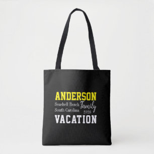 Familienurlaub Typografie Sommer Gelb Schwarz
