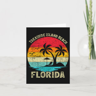 Familienurlaub Vintag Retro Florida Schatzinsel Karte