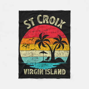 Familienurlaub Vintag Retro Jungfrau Insel St. Cr Fleecedecke