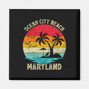 Familienurlaub Vintag Retro Maryland Ocean City Magnet