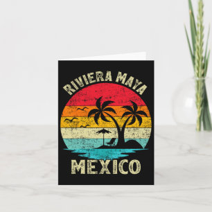 Familienurlaub Vintag Retro Mexiko Riviera Maya Karte