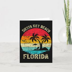 Familienurlaub Vintage Retro Florida Siesta Key B Karte