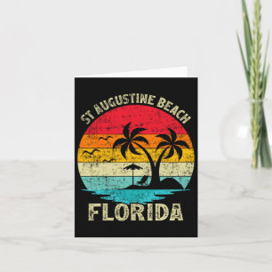 Familienurlaub Vintage Retro Florida St Augustine Karte