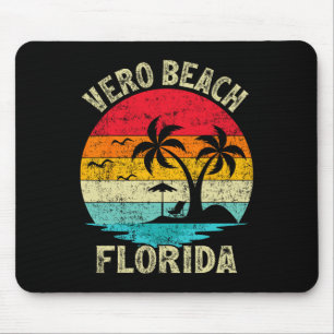 Familienurlaub Vintage Retro Florida Vero Beach Mousepad