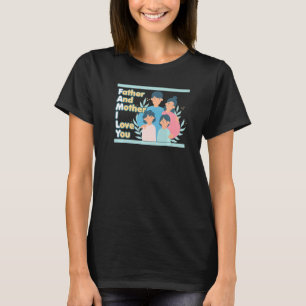 FAMILIENVater und Mutter Liebe stolz Sie Adoption T-Shirt
