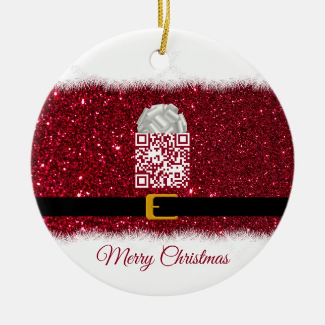 Familienvideo und Foto-Weihnachten-einzigartig Keramik Ornament (Vorne)