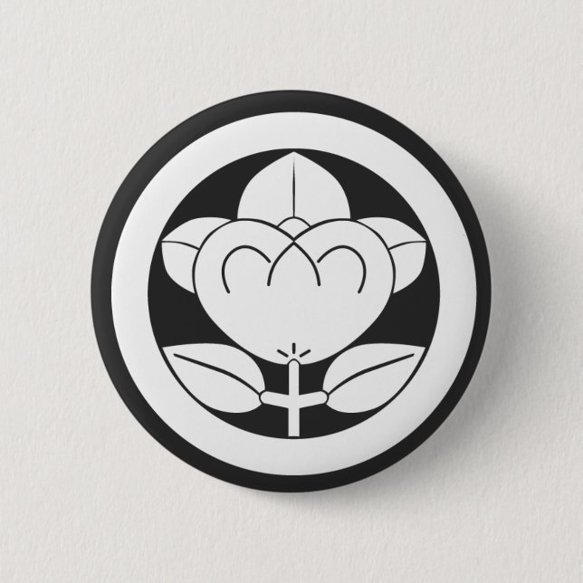 [Familienwappen] Blume Button (Vorderseite)