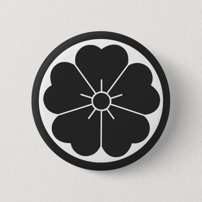 [Familienwappen] Blume Button (Vorderseite)