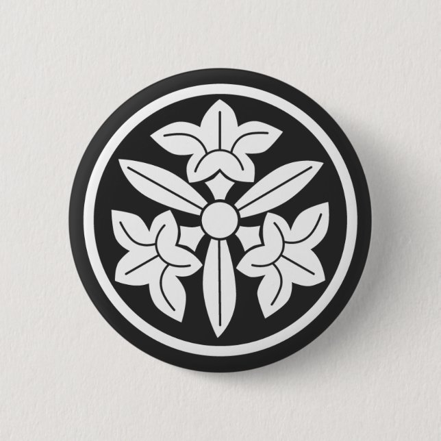 [Familienwappen] Blume Button (Vorderseite)