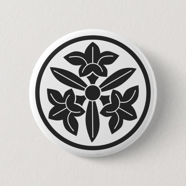 [Familienwappen] Blume Button (Vorderseite)