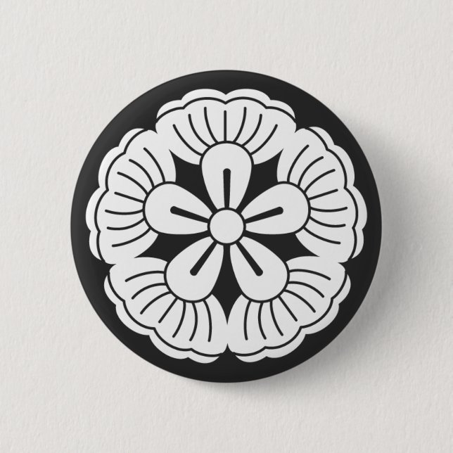[Familienwappen] Blume Button (Vorderseite)