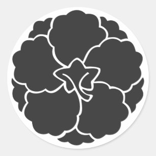 [Familienwappen] Blume Runder Aufkleber