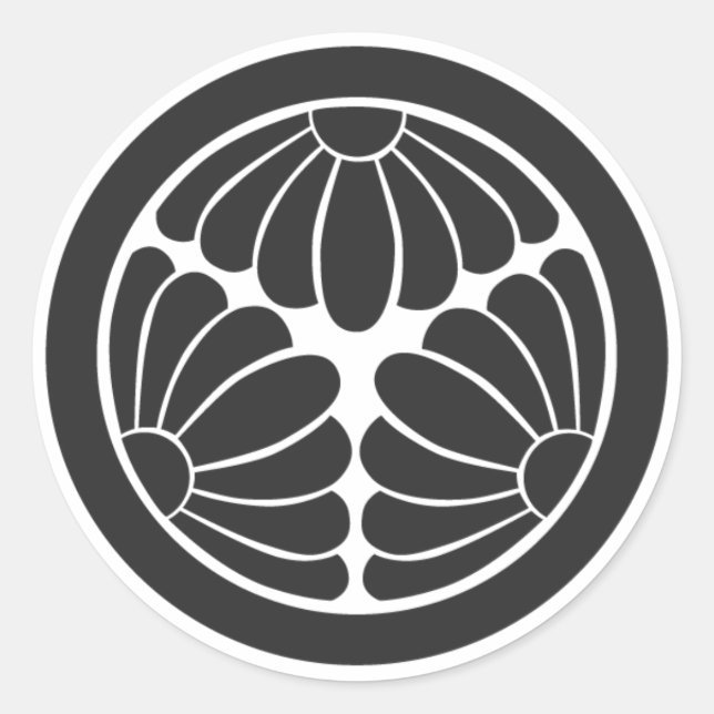 [Familienwappen] Blume Runder Aufkleber (Vorderseite)