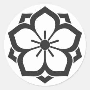[Familienwappen] Blume Runder Aufkleber