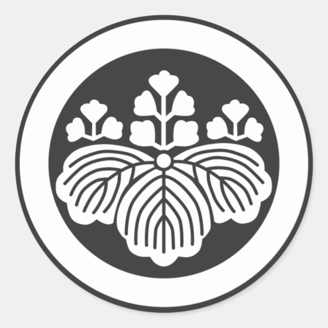 [Familienwappen] Blume Runder Aufkleber (Vorderseite)