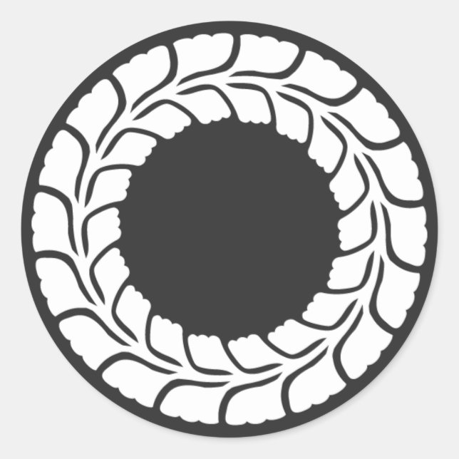 [Familienwappen] Blume Runder Aufkleber (Vorderseite)