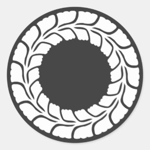 [Familienwappen] Blume Runder Aufkleber