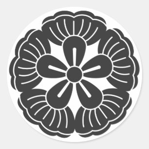 [Familienwappen] Blume Runder Aufkleber