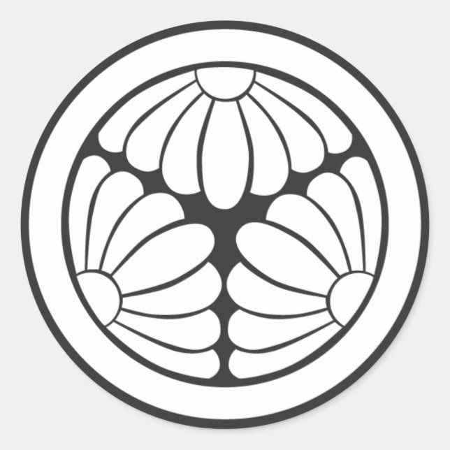 [Familienwappen] Blume Runder Aufkleber (Vorderseite)