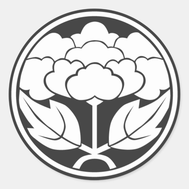 [Familienwappen] Blume Runder Aufkleber (Vorderseite)