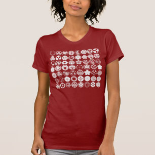 [Familienwappen] Blume und Pflanze (weiße Symbole) T-Shirt