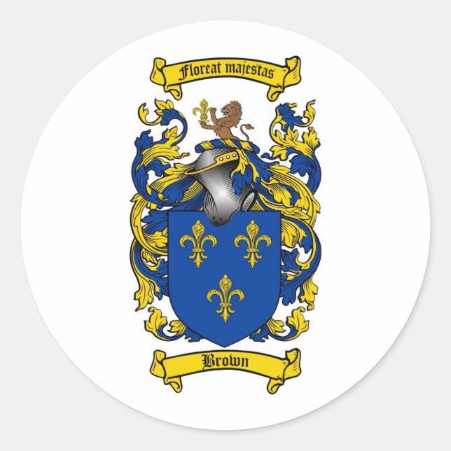 Familienwappen - BROWNSCHUHE Runder Aufkleber (Vorderseite)