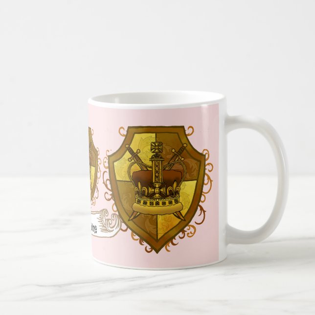 Familienwappen Crown Surname Tasse (Rechts)