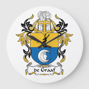 Familienwappen de Graaf Große Wanduhr