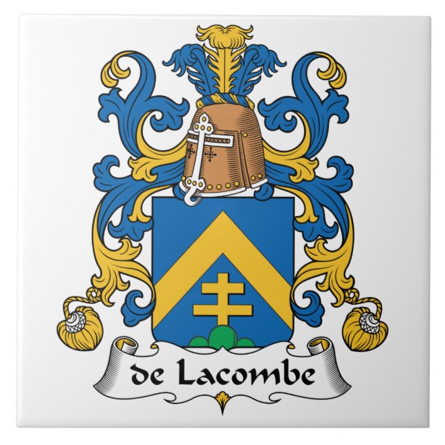 Familienwappen de LaCombe Fliese (Vorderseite)
