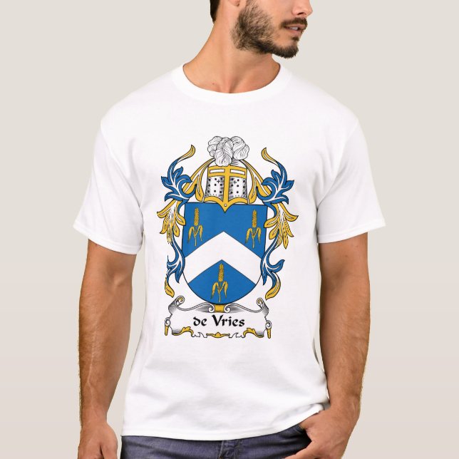 Familienwappen de Vries T-Shirt (Vorderseite)