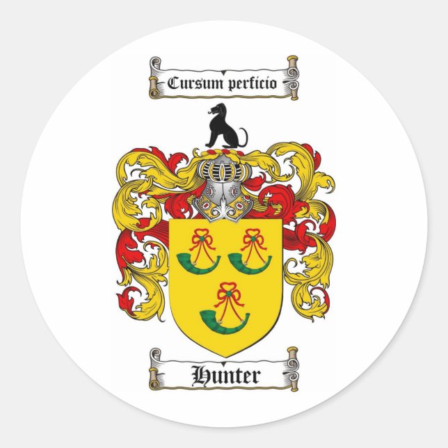 Familienwappen DER HUNDERTJÄHRIGEN Runder Aufkleber (Vorderseite)