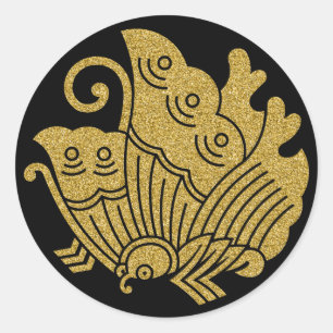 [Familienwappen] Frack-Schmetterling-Aufkleber Runder Aufkleber