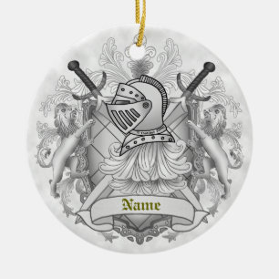 Familienwappen Gray Knight Nachname Keramik Ornament
