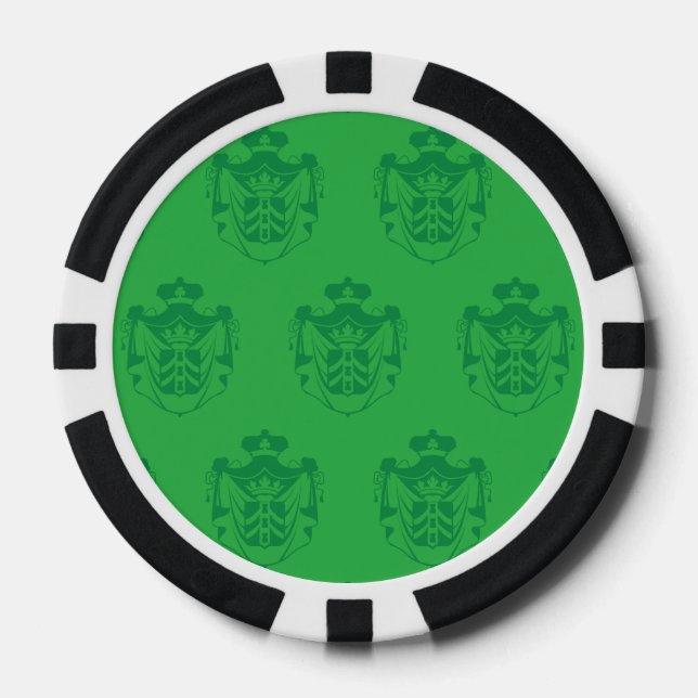 Familienwappen Green Pokerchips (Vorderseite)