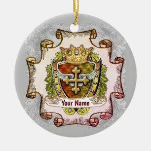 Familienwappen Kreuz Familienname Ornament
