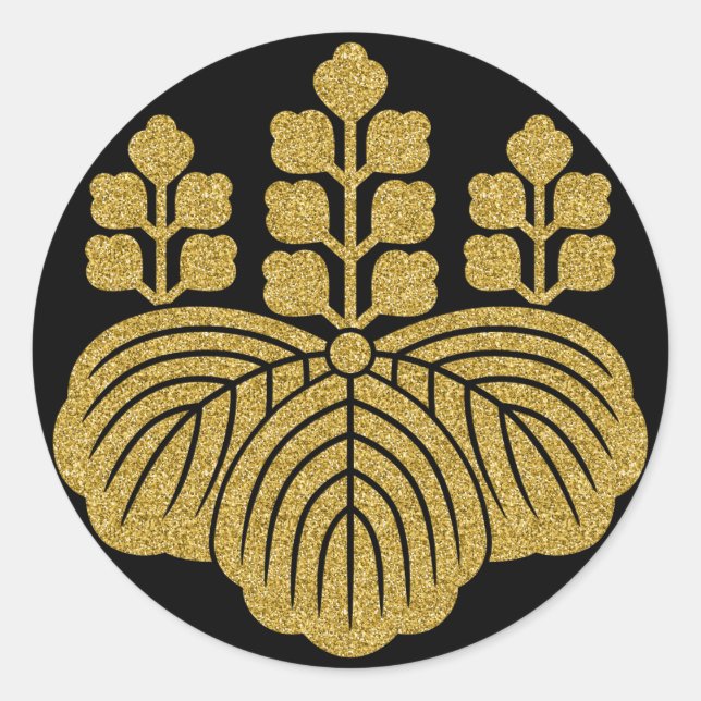 [Familienwappen] Paulownia 5-7kiri Sticker (Vorderseite)