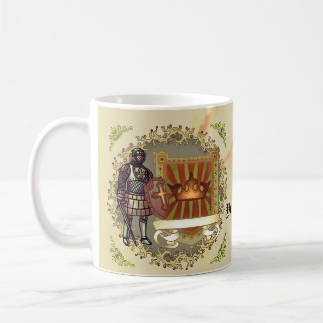 Familienwappen-Schild-Nachname Kaffeetasse (Links)