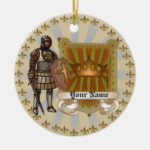 Familienwappen-Schild-Nachname Keramik Ornament