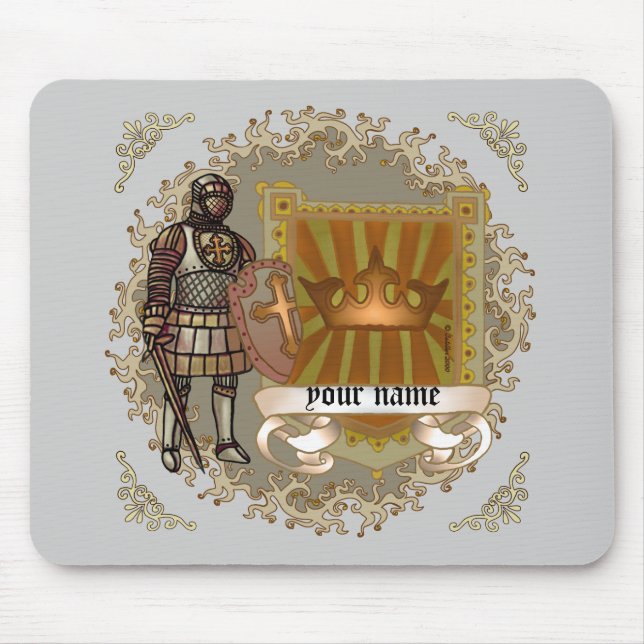 Familienwappen-Schild-Nachname Mousepad (Vorne)