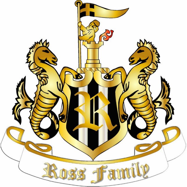 Familienwappen-Skulptur (Ross) Fotoskulptur Ornament (Vorne)