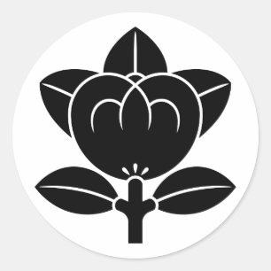 [Familienwappen] Tachibana-Blüte Runder Aufkleber
