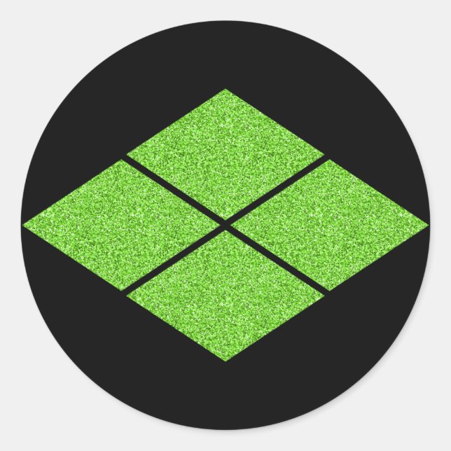 [Familienwappen] Takeda-bishi Classic Round Sticke Runder Aufkleber (Vorderseite)