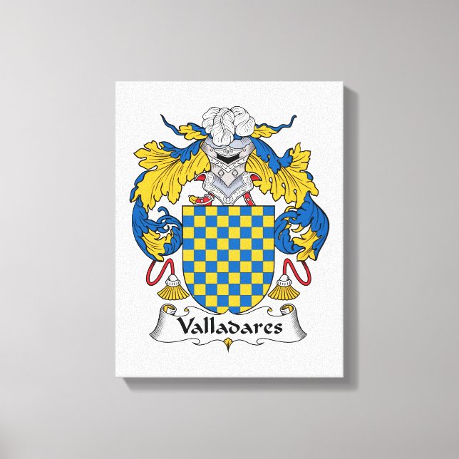 Familienwappen Valladares Leinwanddruck (Vorderseite)