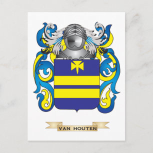 Familienwappen Van Houten (Wappen) Postkarte