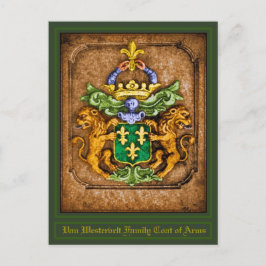 Familienwappen Van Westervelt Postkarte
