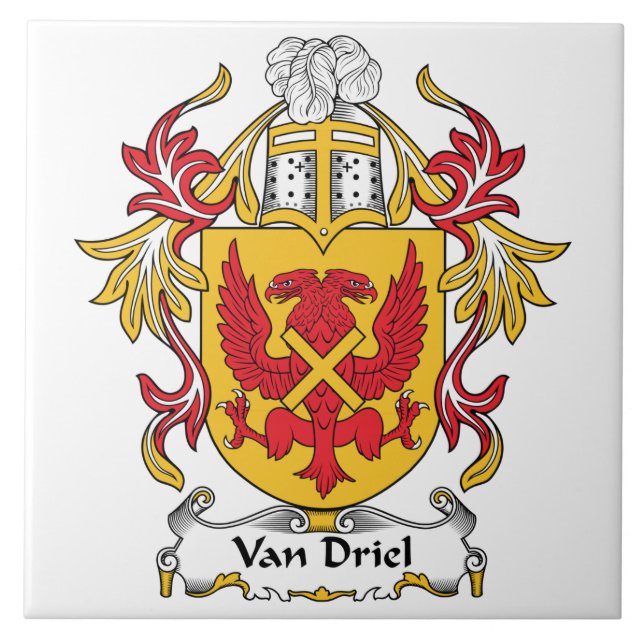 Familienwappen Vans Driel Fliese (Vorderseite)