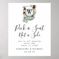 Familienwappen wählt einen Sitzplatz, kein Hochzei