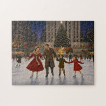 Familienweihnachten 1950 Eislaufbahn New York