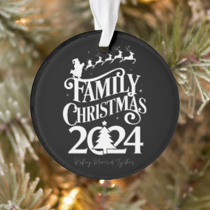 Familienweihnachten 2024 Erinnerungen Zusammen Pas Ornament