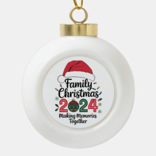 Familienweihnachten 2024 Gemeinsam Erinnerungen sc Keramik Kugel-Ornament
